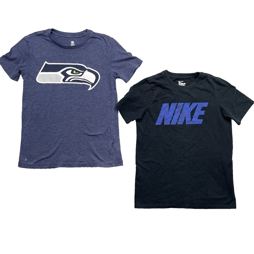 Nike NFL T-Shirt Lot of 2 Youth Boy Medium/Large Outdoors Sportwear Seahawks‎